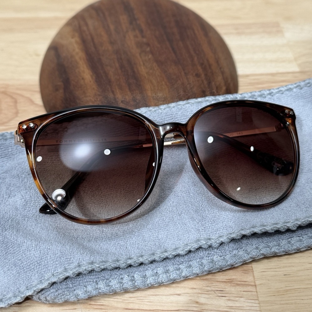 Tommy Hilfiger Bellatrix Sunglasses Womens WP OL475 Tortoise Rose Gold‎ Retro